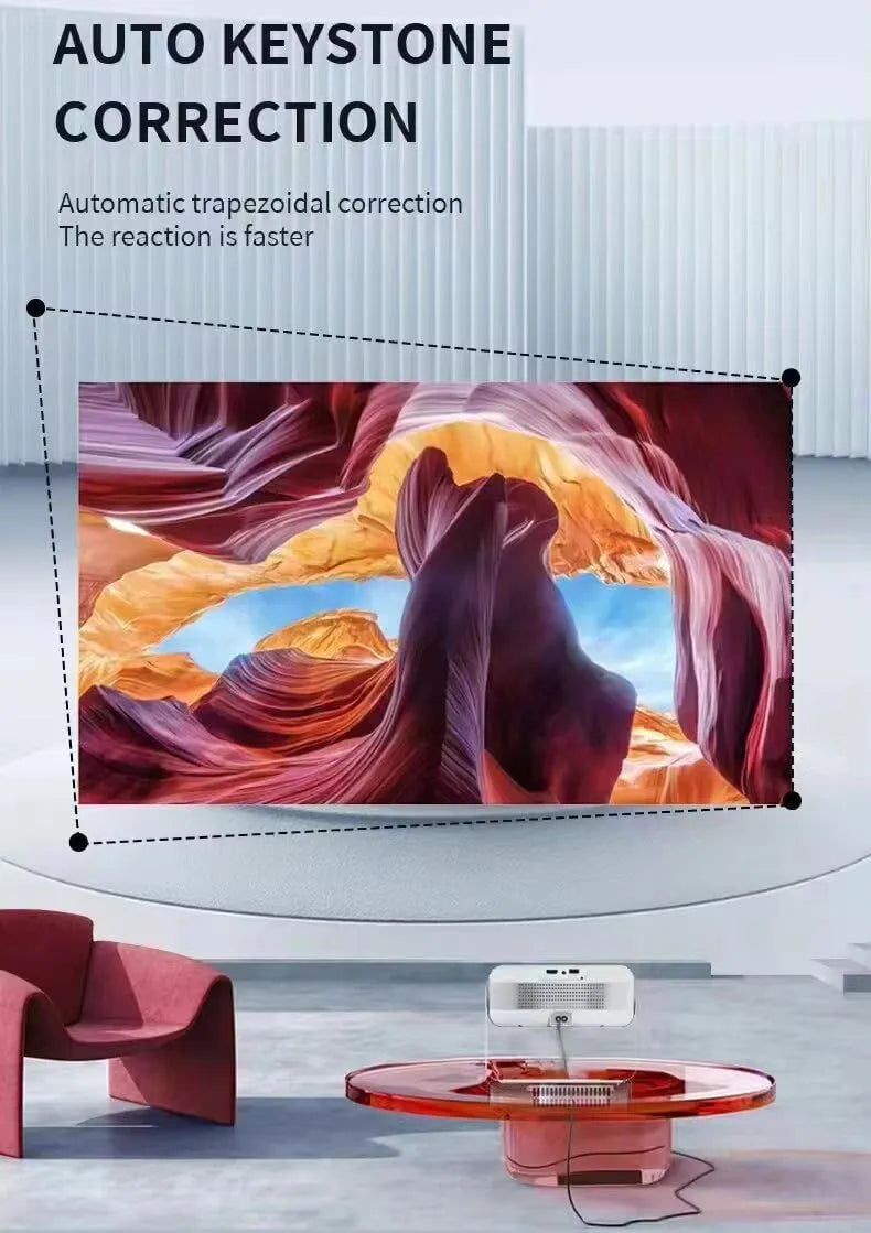 Proyector K1 Android 11 4k 7000lm Teatro Portátil 5g Wifi Gris