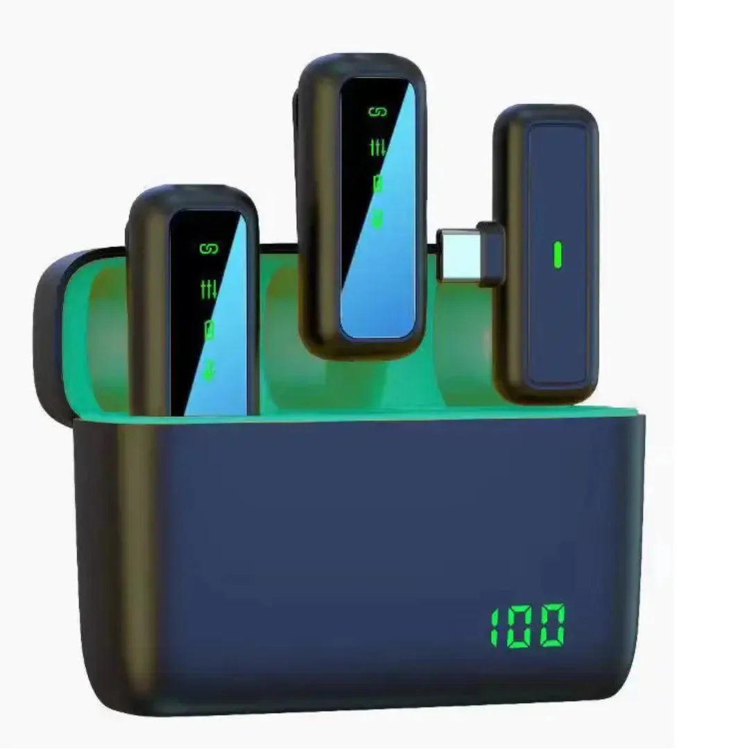 Micrófono de Solapa Recargable Mute Pantalla LCD SX6