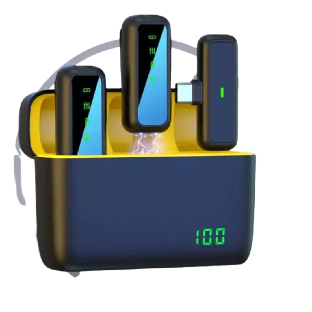 Micrófono de Solapa Recargable Mute Pantalla LCD SX6