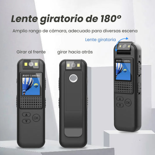 Cámara Corporal De Acción Body Cam Hd Con Visión Nocturna CS08